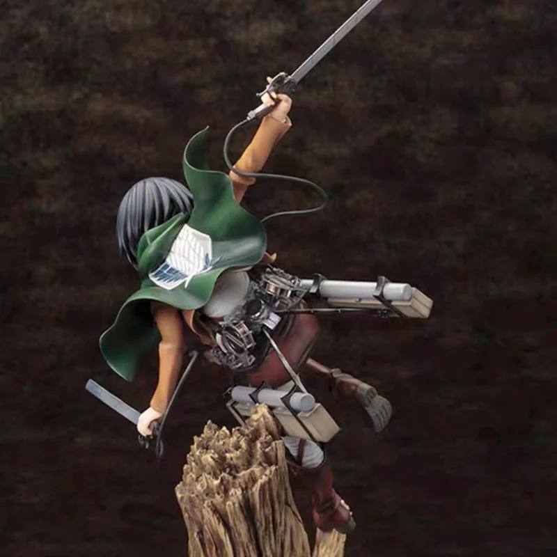 Attack Giant Allen Mikasa Ackerman Stump Battle Edition 1/8 New Packaging 28cm Doll Model Toy Gift Collection Desktop Ornament