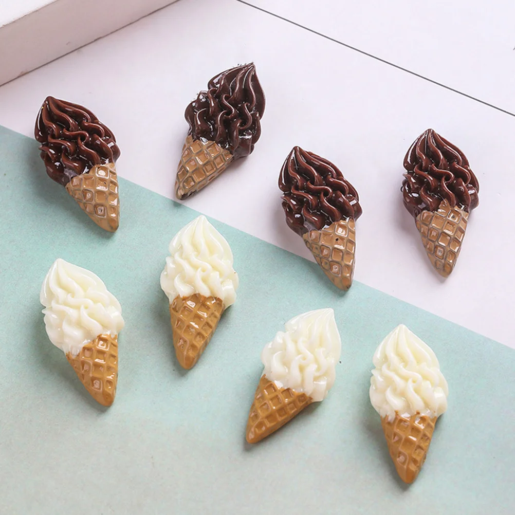 

24Pcs Simulation Ice Cream Mini House Decoration Resin Craft Realistic Miniature Food for Dollhouse DIY Kitchen Scene Accessory