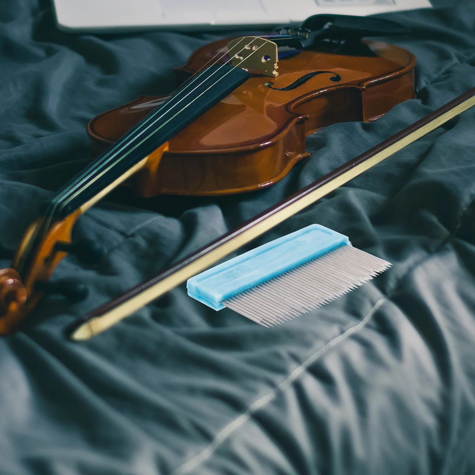 2 قطعة قوس الكمان مشط شعر الخيل قوي الحديد البلاستيك Luthier أداة القوس الشعر أداة تهذيب الشعر الكمان Erhu لوازم مشط شعر الخيل