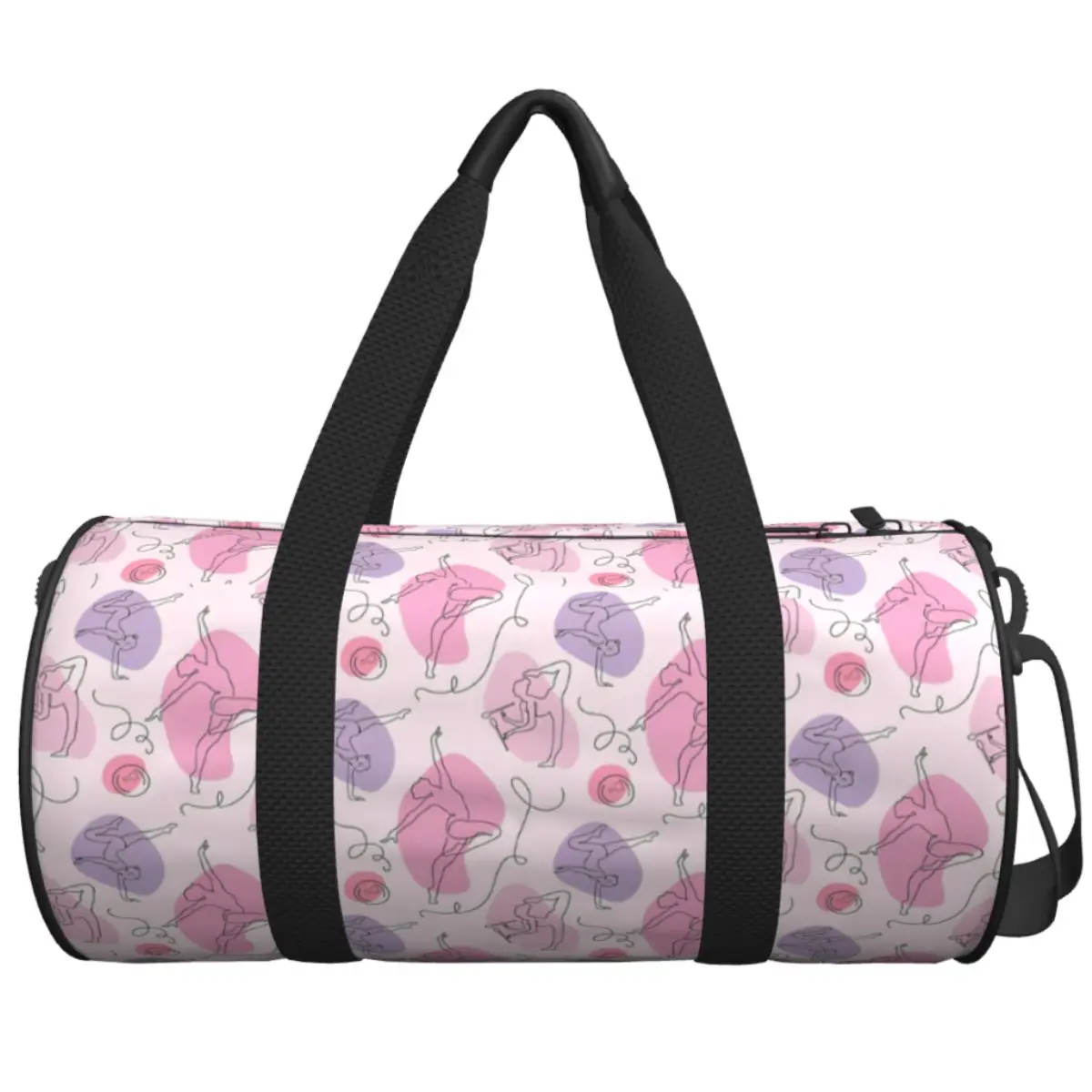 Gymnastics Girl Colorful Modern Sport Gym Bag Portable Sports Bags with Shoes Training Handbag Cute Fitness Bag For Male Female