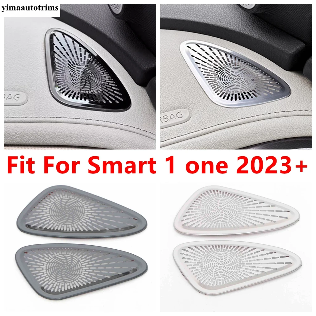 

Dashboard AC Air Conditioning Outlet Vents Frame Decoration Cover Trim Stainless Steel Accessories For Smart 1 one 2023 - 2025