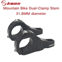 KEOS DH montaje directo CNC vástago de doble corona 31,8mm poste de manillar MTB de aleación de aluminio de alta resistencia para horquilla de bicicleta de montaña de descenso