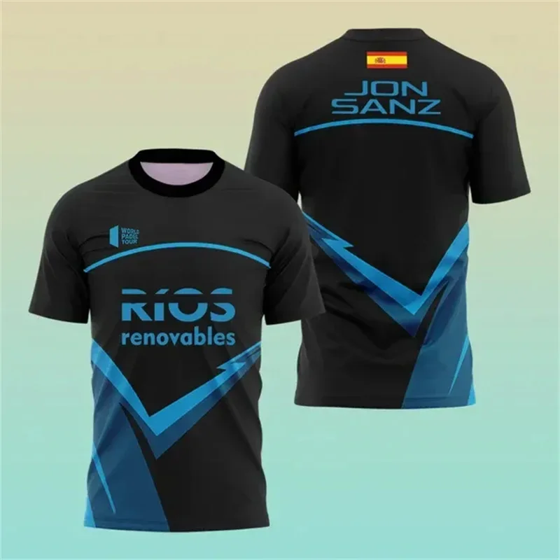 

2025 Summer Men's Short sleeved T-shirt Quick drying Men's Tennis Training Clothing Leisure Fitness Outdoor Sports Round neck T-