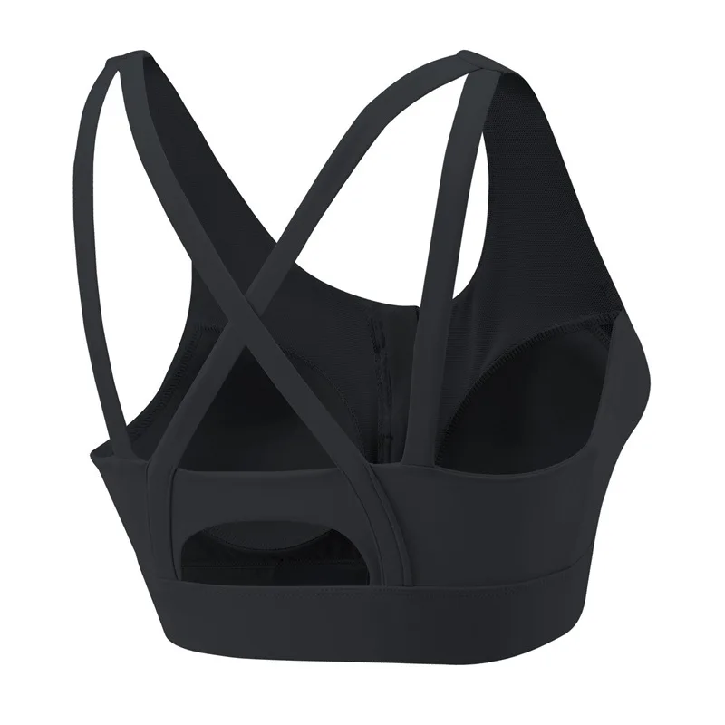 

Women's High Impact Front Zipper Sports Bra Shockproof Quick Dry Yoga Top Running Vest Fitness Adjust Gym Underwear