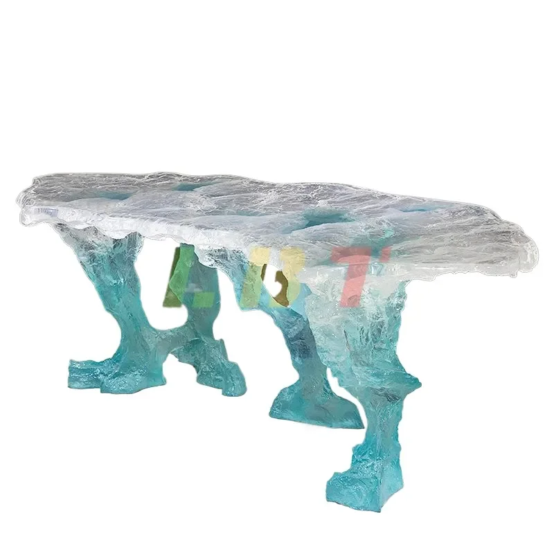 Modern Simple Creative Designer High End Transparent Resin Coffee Table for Living Room Home Light Luxury Special Shaped Tea