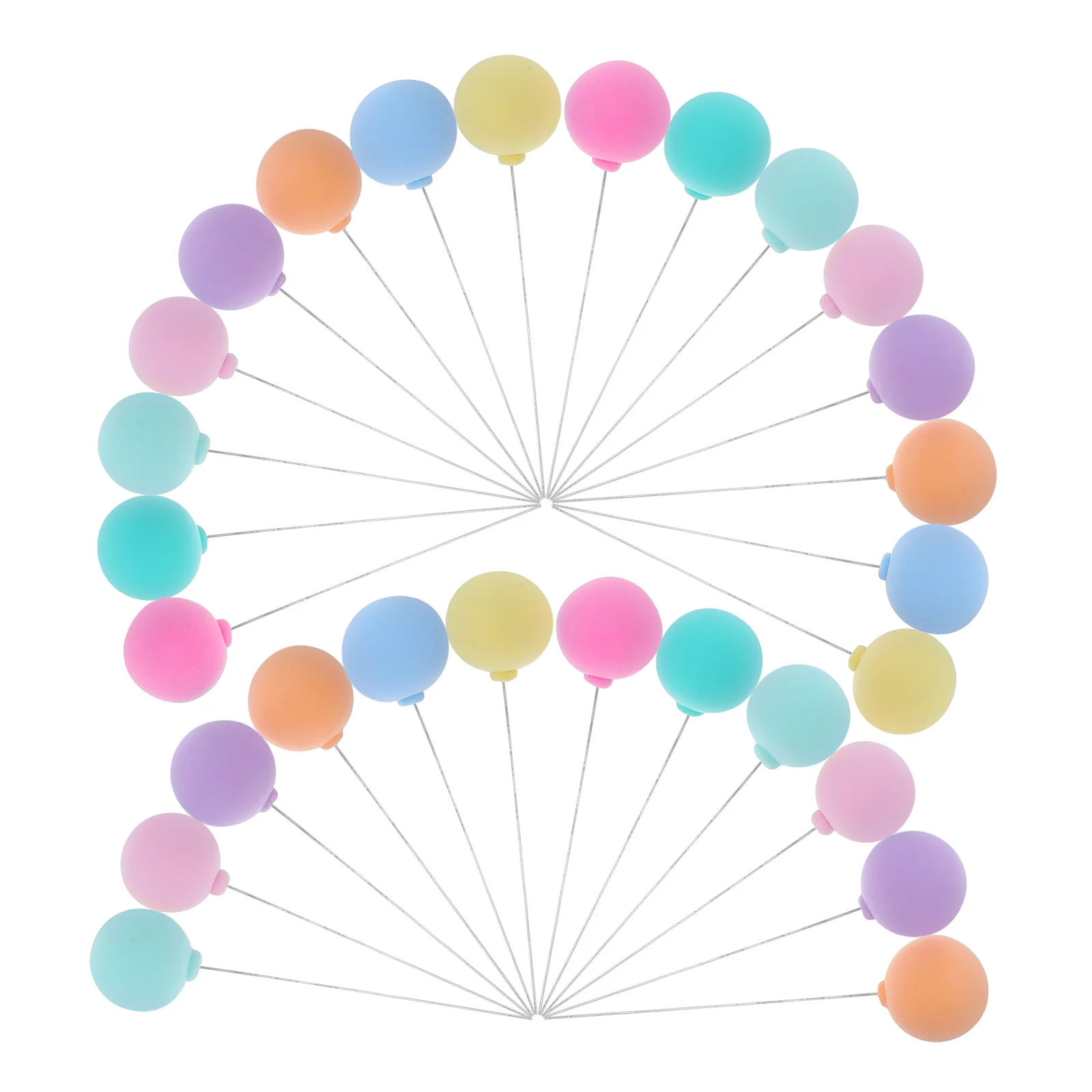 

40Pcs Balloon Cake Picks Clay Material Small Balloons Cake Decorations Party Dessert Toppers Balloon Cupcake Topper