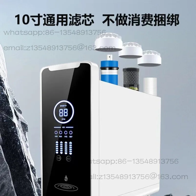 

800G water purifier under the kitchen TDS shows large flow reverse osmosis bucketless water purifier, with 5-chamber silent pump