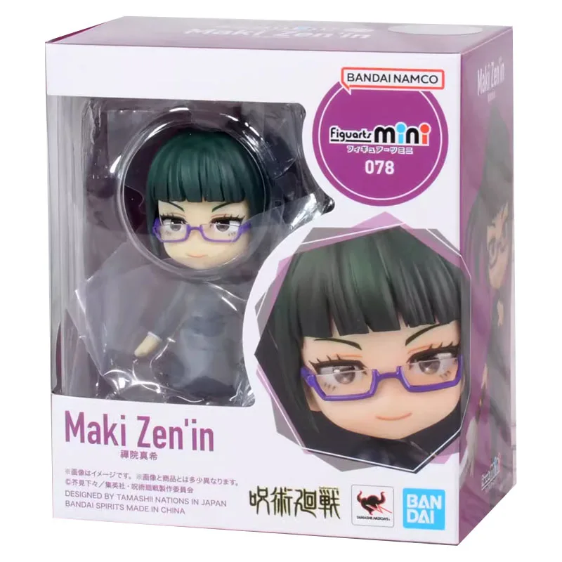 BANDAI Original Figuarts Mini Jujutsu Kaisen Maki Zenin Anime Action Figure PVC Figure Complete Collection Model Kit Hobby Toys