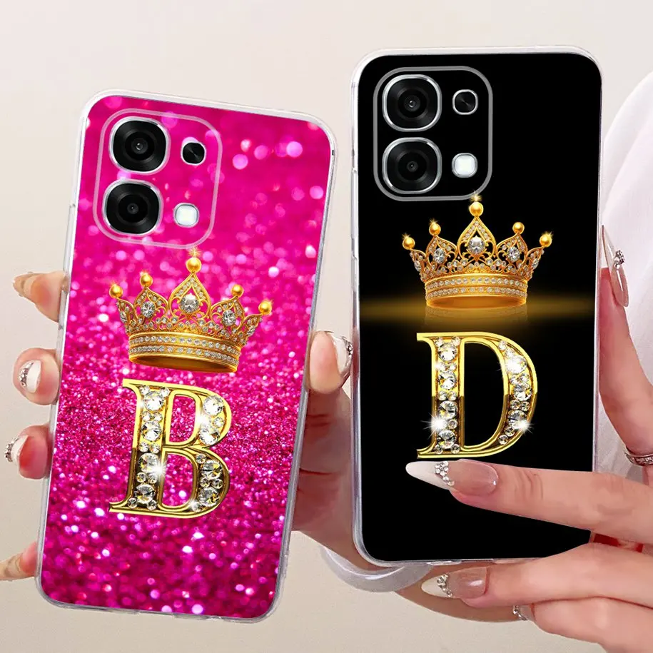 ل ممن لهم F31 حالة CPH2781 الفاخرة تاج رسائل لينة سيليكون واضح بولي TPU الغطاء الخلفي ل ممن لهم F31 برو CPH2763 A6 برو OPPOA6 4G كابا #1