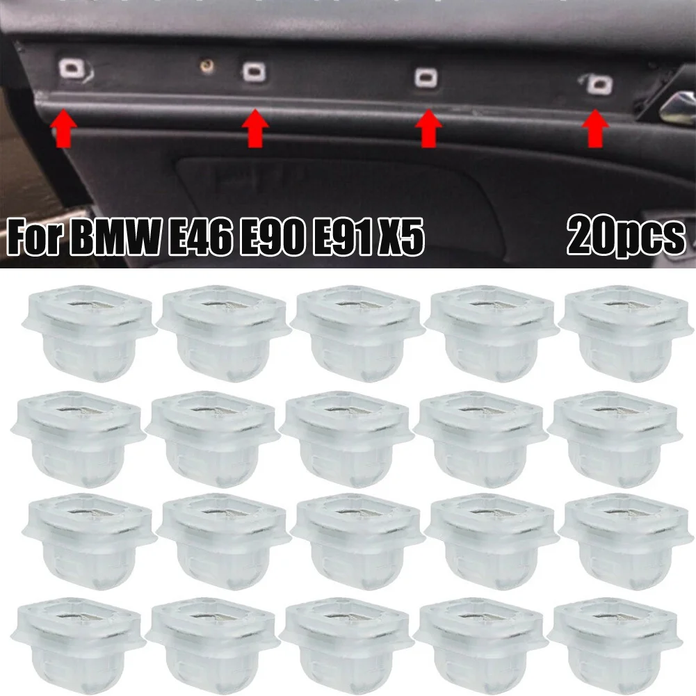 20PCS Interior Trim Moulding Clip Door Retainer For BMW E92 E90 E91 328i 335i 323Ci Conv 328Ci 330i 325i E46 325Xi 328i Car A