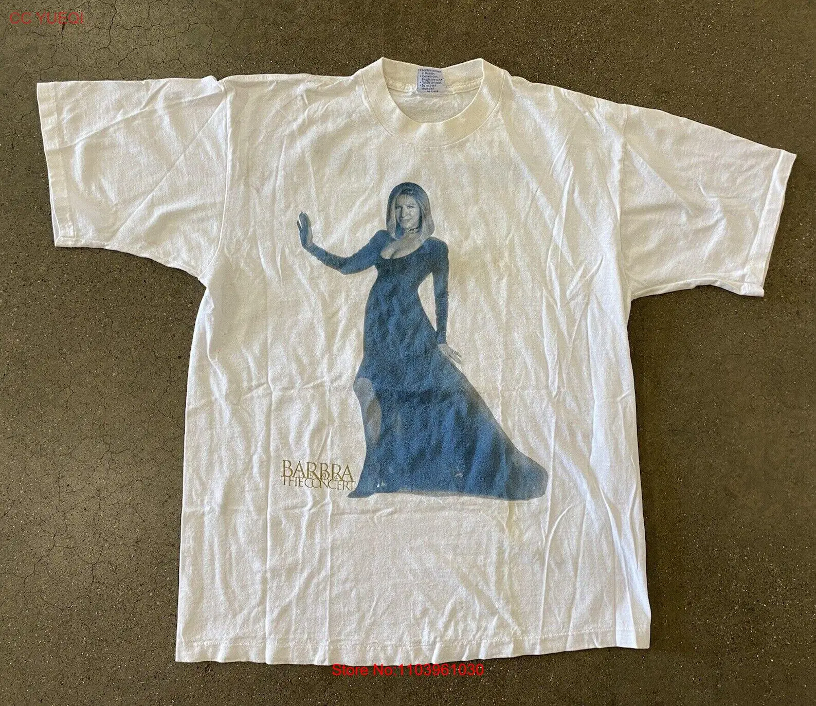 Двухсторонняя белая мужская футболка Vtg Barbra Streisand, модель 1994, для концерта, тур, размер XL
