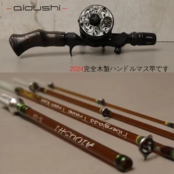 AIOUSHI new finish CNC sinking handle and trout fiberglass rod