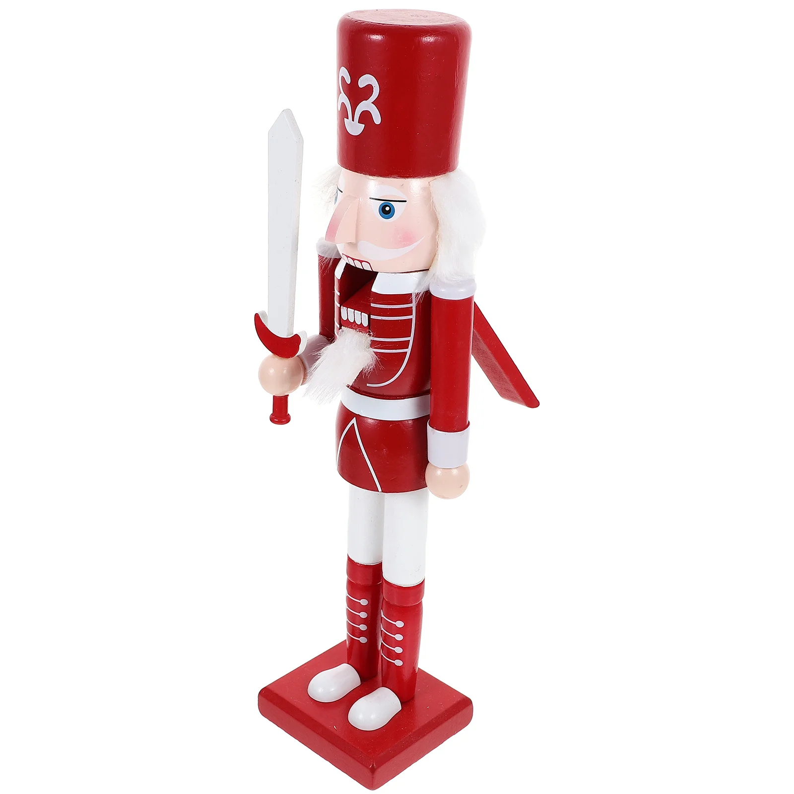 

Christmas Nutcracker Soldier Figure Handcrafted Wood Decoration for Shelf Tabletop Desktop Xmas Decor Indoor Festival Holiday