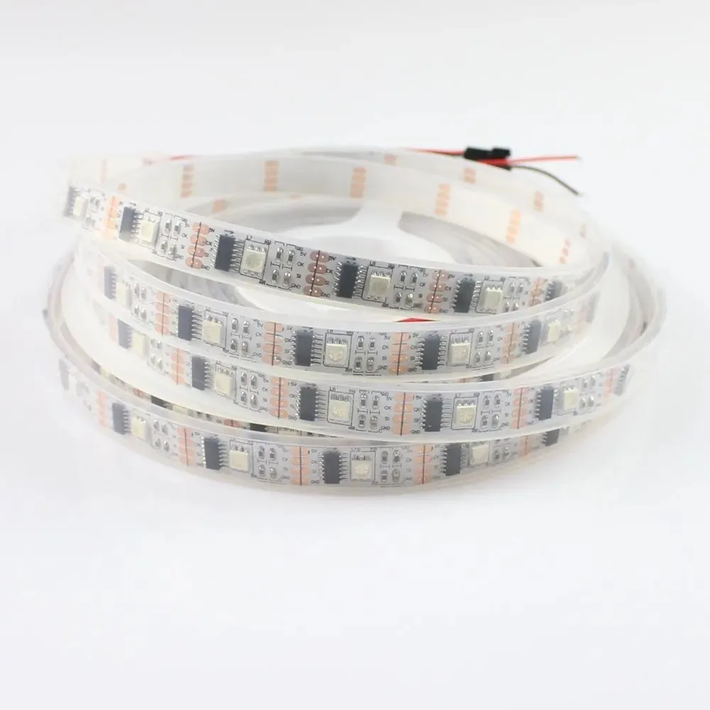 DC5V 5M WS2801 Addressable LED Strip Arduino TV 32leds/m 5050 RGB 12mm Led Magic Dream Color Rope Light