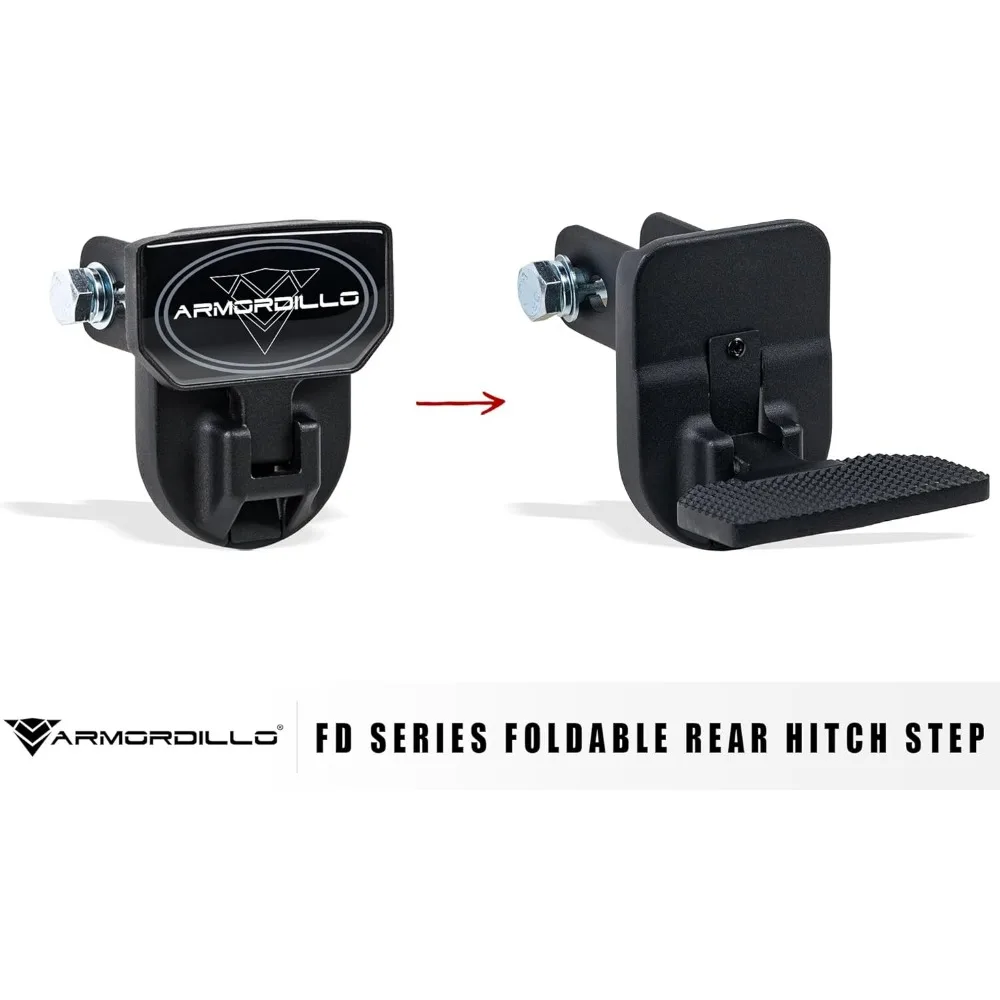 خطوة وصلة خلفية قابلة للطي مقاس 5 بوصات لجهاز استقبال الفئة 3 2 بوصة | مناسب عالميًا | فولاذ مقاوم للانزلاق #2