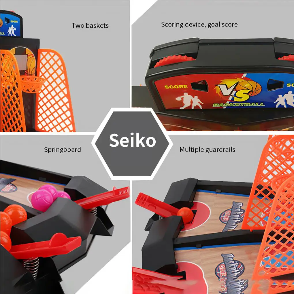 Juego de baloncesto de escritorio, juguetes, mesa de 2 jugadores, juegos de Arcade, expulsión de dedos, cancha de baloncesto, tiro emulacional inteligente