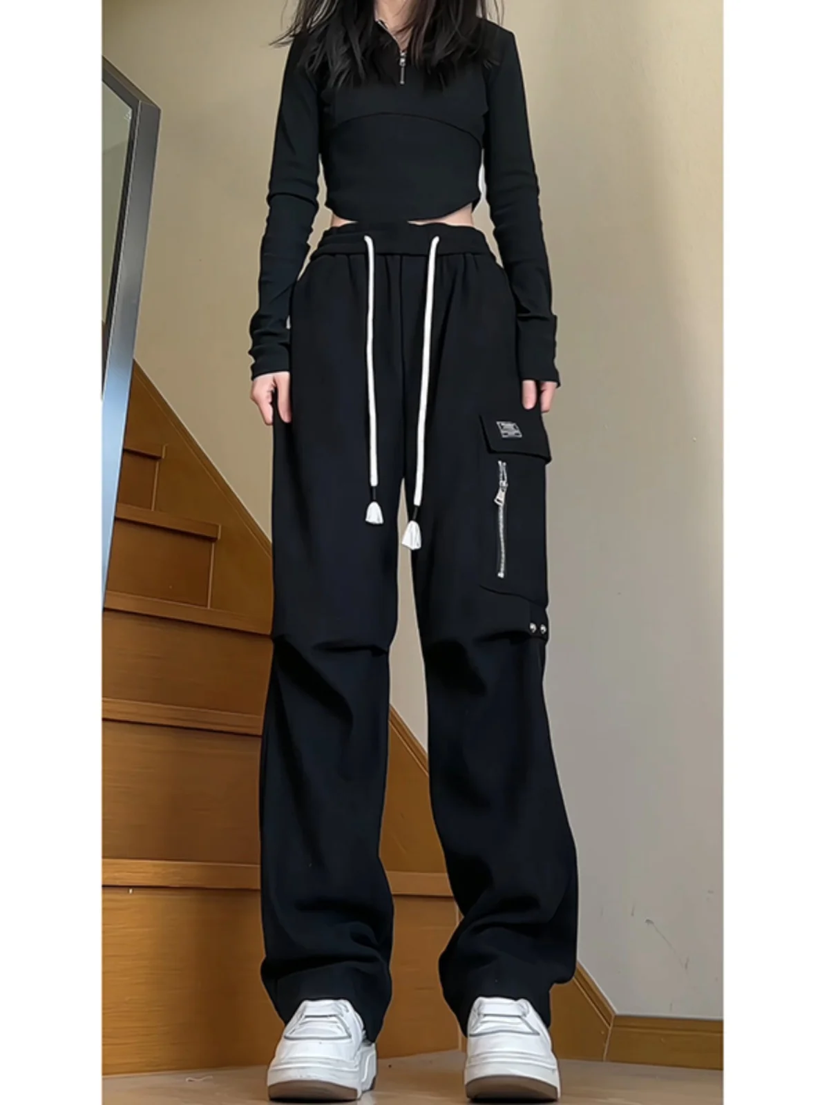 

Утепленные рабочие брюки Thiened Fce для мужчин: осенне-зимние свободные широкие брюки из хлопкового вельвета, дышащие повседневные брюки для подростков