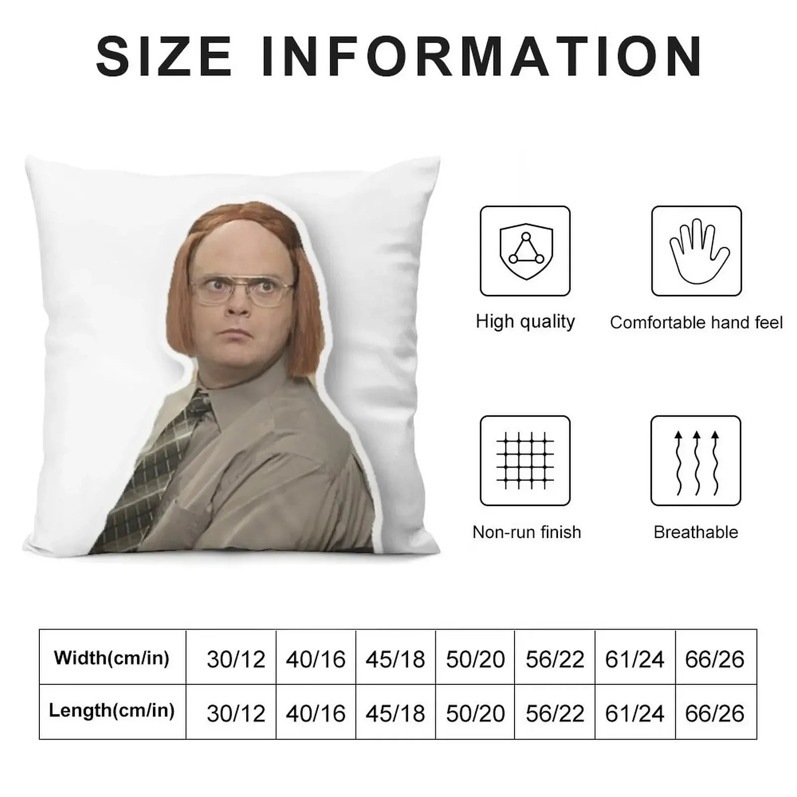 Dwight Schrute as Meridith Throw Pillow Pillow Case Christmas Pillow Cases Cushions For Sofa Cushion Cover Luxury