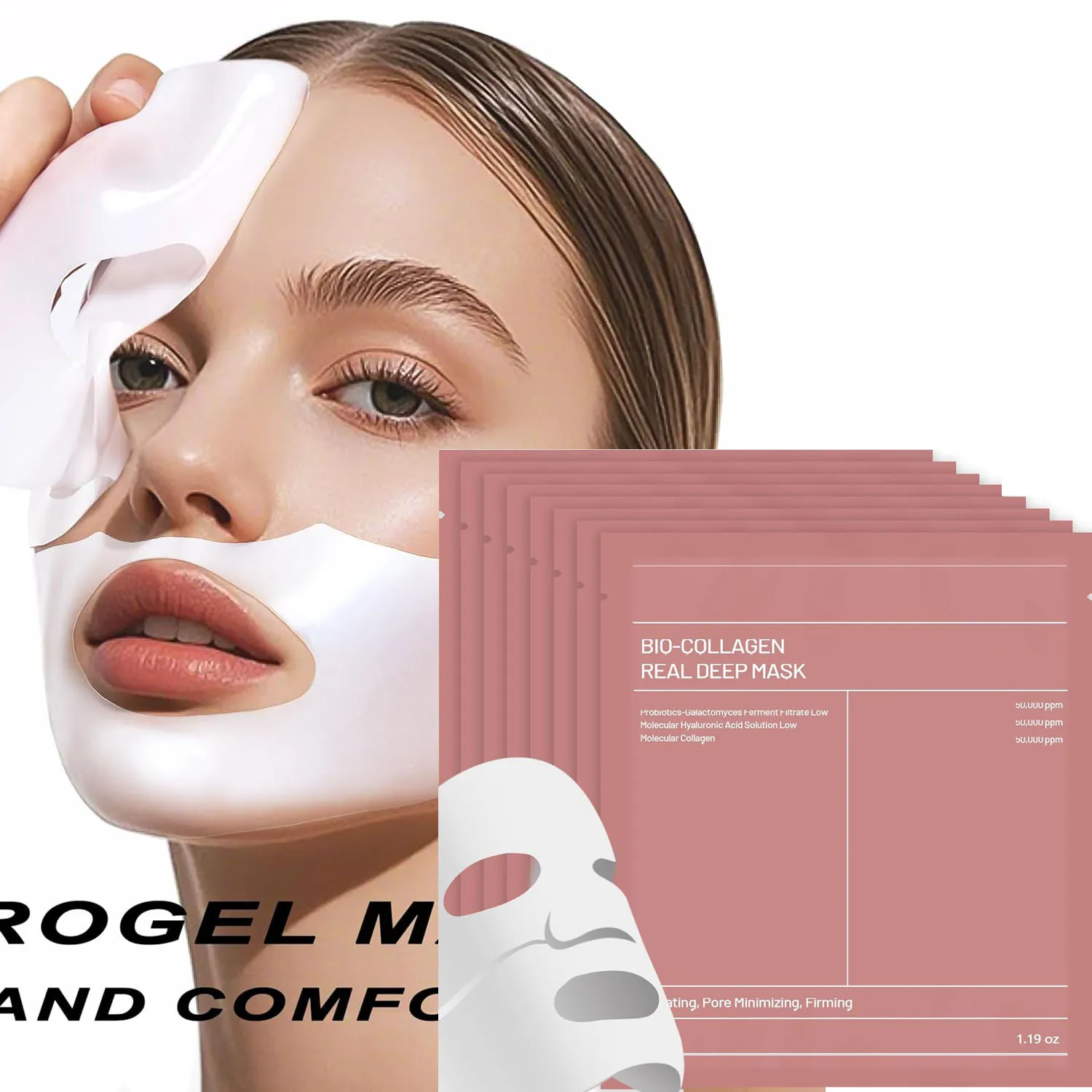 Collagen Face Mask, Bio-Collagen Deep Mask,Hydrating Overnight Mask, Anti Wrinkle Firming,Pore Minimizing,Elasticity Improvement