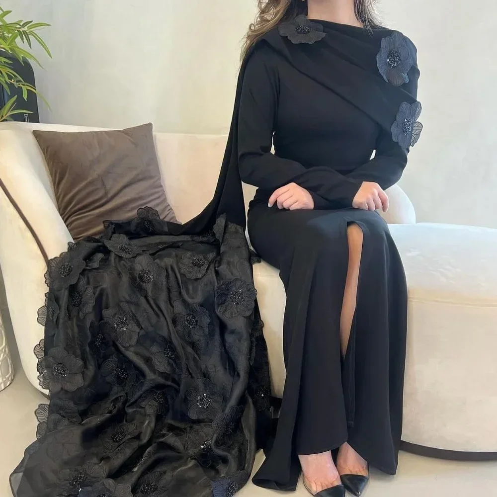 

Индивидуальное вечернее платье А-силуэта с высоким воротником, расшитое цветами, пайетками и бисером, с драпировкой, длинное, на заказ, для особых случаев