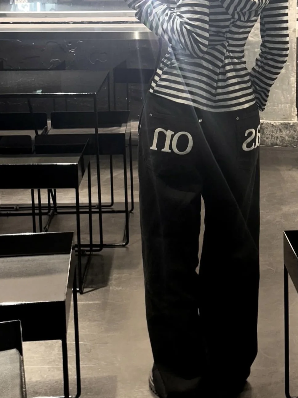 

Брюки Asn с вышивкой, прямые, со средней/высокой талией, повседневные, хлопковые, с эффектом похудения, эластичные, со складками