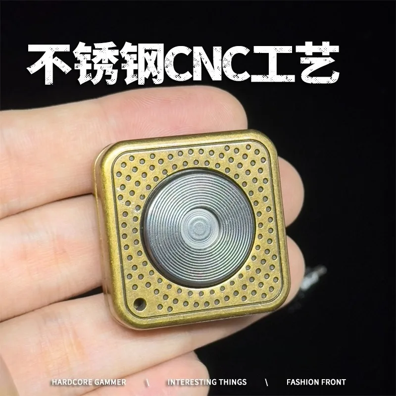 Premium EDC Metal CD Mechanism Fidget Spinner - Magnetic Snap Coin Push Spinner for Adult Stress Relief ( Tech Alloy)​