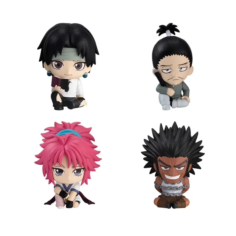 Bandai 4 pièces Gashapon HUNTER X HUNTER Chrollo Lucilfer Anime jouets pour enfants figurine cadeaux modèle à collectionner ornements