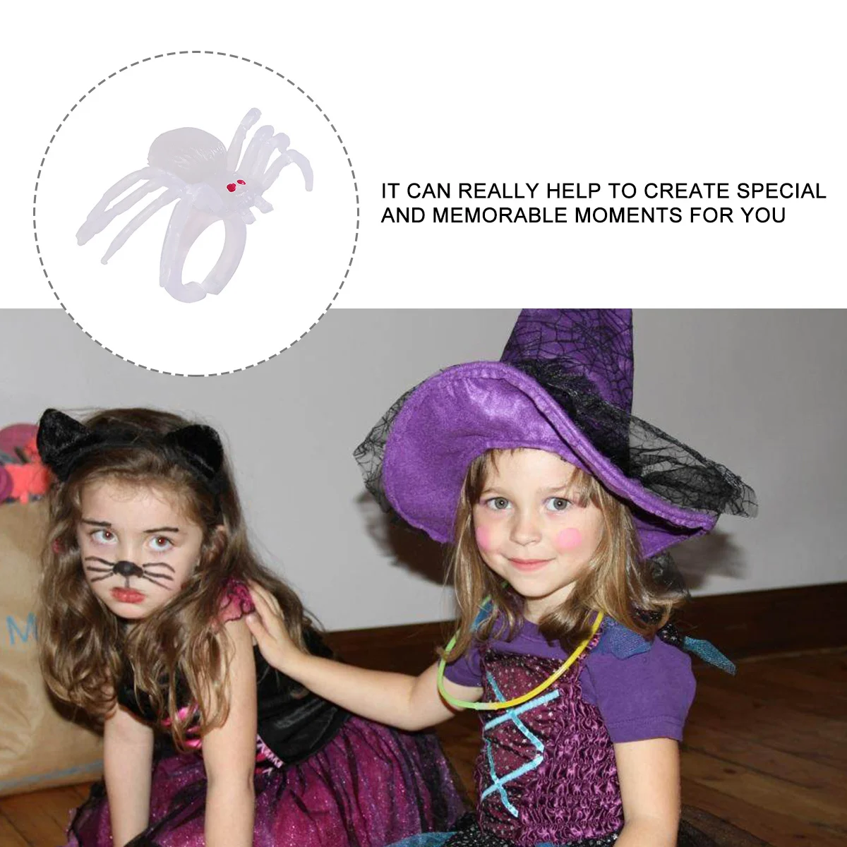 20 stks Glow In The Dark Spider Ring Plastic Diy Party Speelbal Voor Halloween Cosplay Decoraties Spider Ornamenten Party