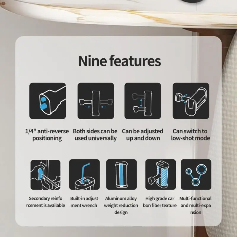 

B0KF Эргономическая алюминиевая ручка для видео-видео-графики с камерой видео-графия аксессуаль