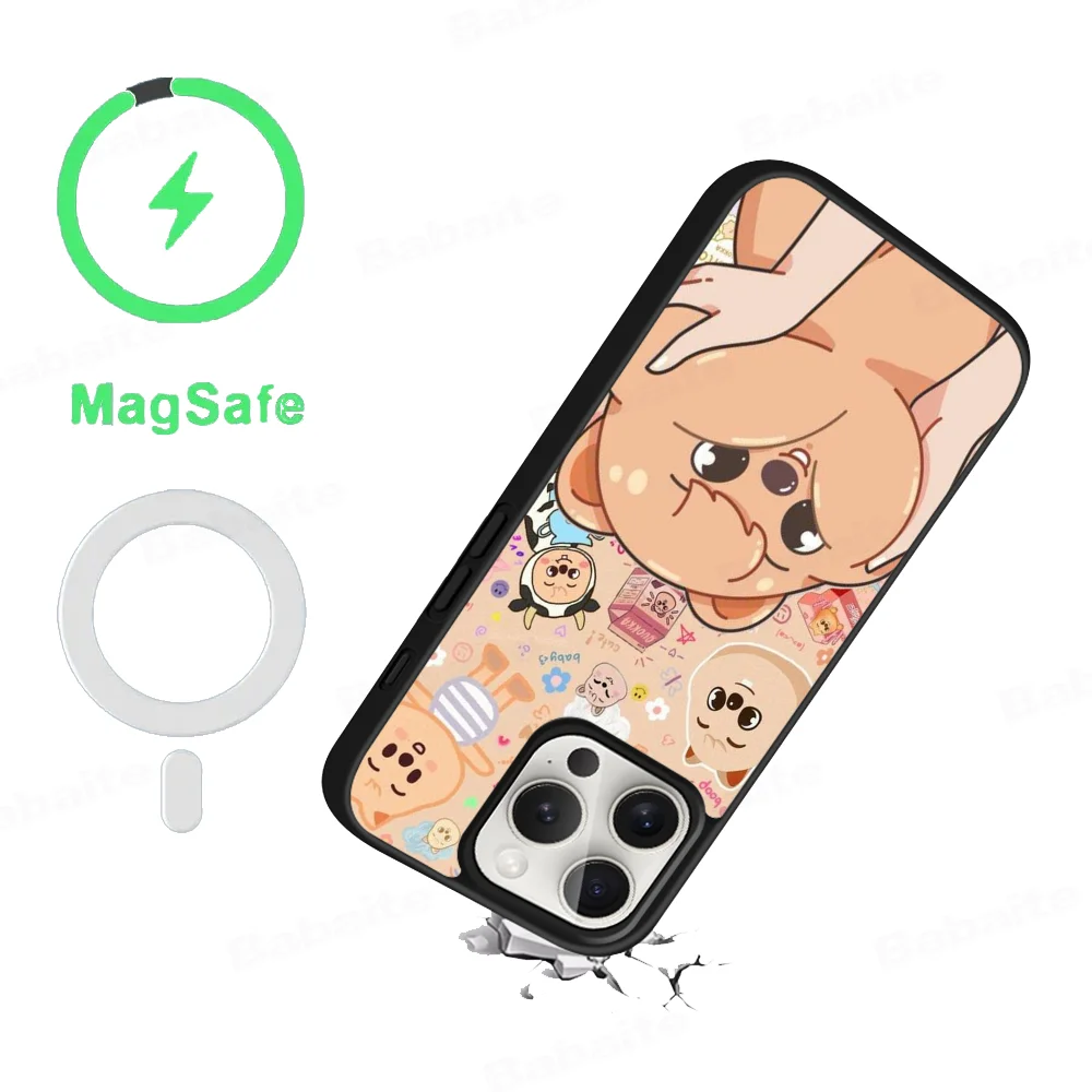 Cute S-Stray K-Kids Phone Case Magnetic Case For IPhone 16 14 13 12 11 15 Pro Max Plus For Magsafe Wireless Charge Cover