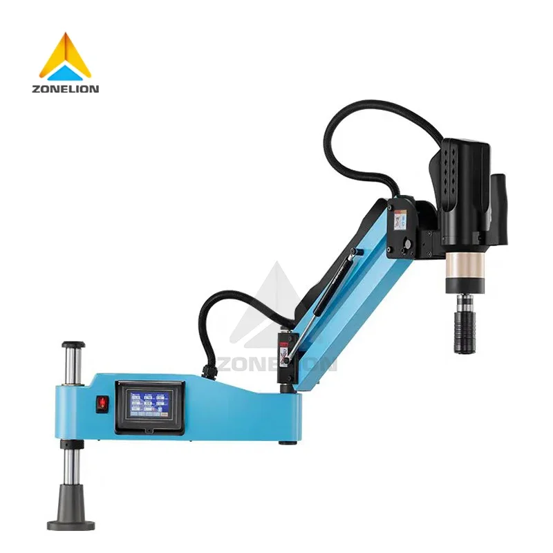 

CNC Controlled M12M24M36 Electric Blue Tapping Machine For Pipe Metal Thread Drilling