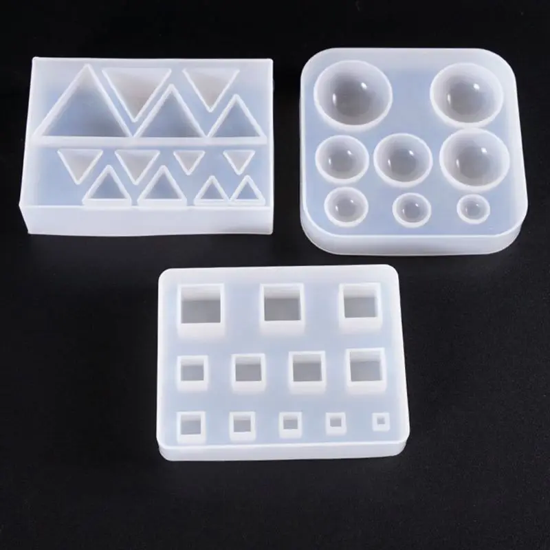 Multi-shape Earrings Pendant Molds Handmade Ear Stud Silicone Mold DIY Gemstone Making UV Resin Art Craft Molds for Girl