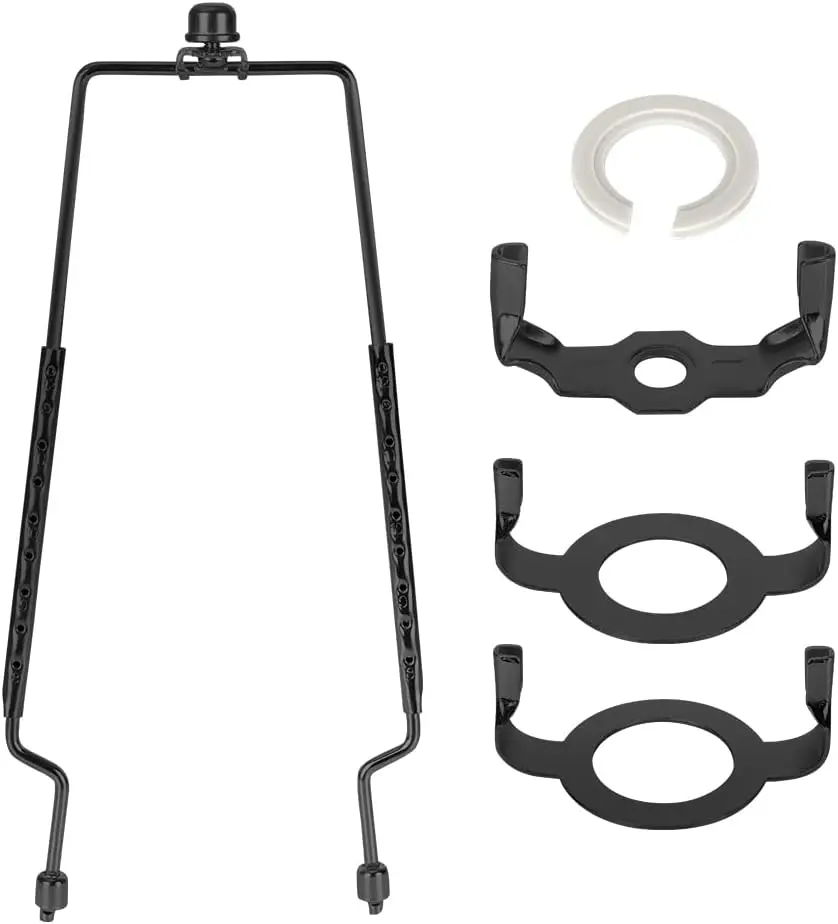 

8 9 10 11 12 inch Lamp Shade Harp Holder, Adjustable Lamp Harp Kit, Fit Both Standard Lamp Rod and E14 E26 E27 Light Base