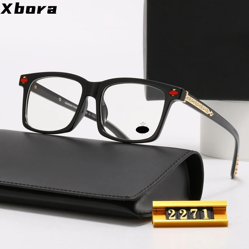 Xbora Trendy Classic TR90 Black Glasses Frame Retro Square Ladies Eyewear Fashion Luxury Prescription Eyeglasses Men 2271