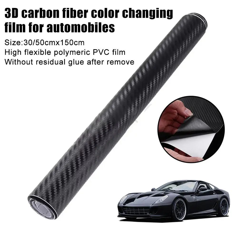 NEW Car Stickers 3D Carbon Fiber Vinyl Wrap Films Motorcycle Decoration Film Gloss Auto Body Motorcycles 30cm/50cm*150cm Sl G8T4