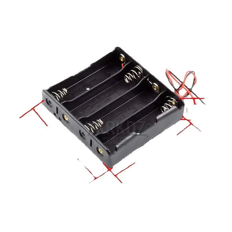 

5PCS/LOT Hot Sell 18650 Power Bank Cases 1 2 3 4 Slot 18650 Battery Holder Storage Box Case Battery Container With Wire Lead