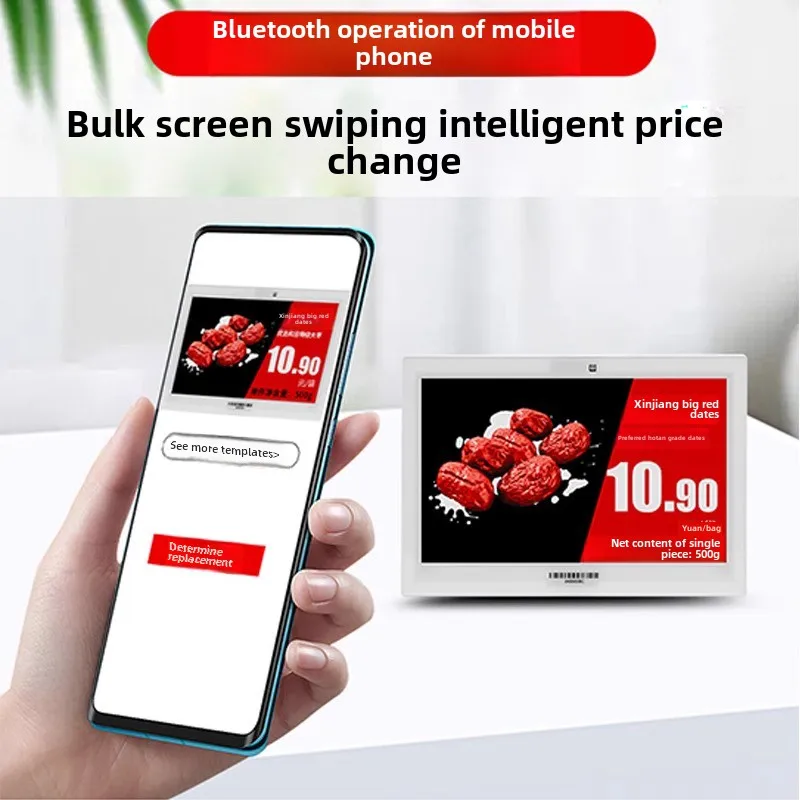 Держатели этикеток. Цифровые пустые этикетки, цена выпускной бирки Bluetooth для сотового телефона, интеллектуальная электронная смена цены Wi-Fi. Экран с чернилами E.