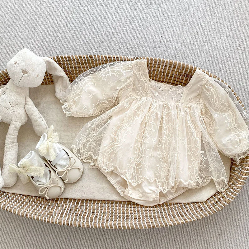2026 Spring Baby Clothing Infant Girls Long-sleeved Princess Dress Mesh False 2pcs Dresses For Babe Girls