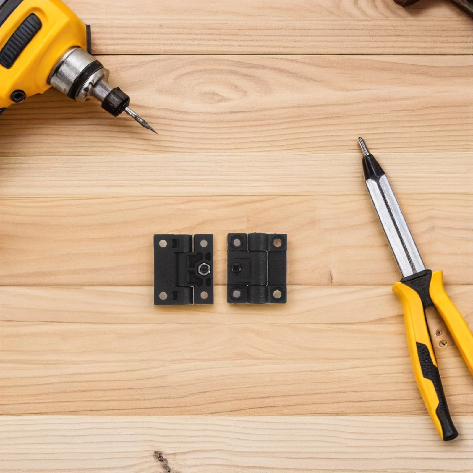 

1Pair Durable Plastic Folding Positioning Hinges Adjustable Torque For Kitchen Cabinets Bathroom Vanities Office Desks