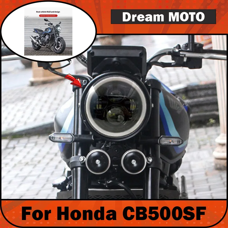【Premium】For Honda CB500SF Super Four modified 7-inch retro round headlight assembly with headlight assembly, front headlight la