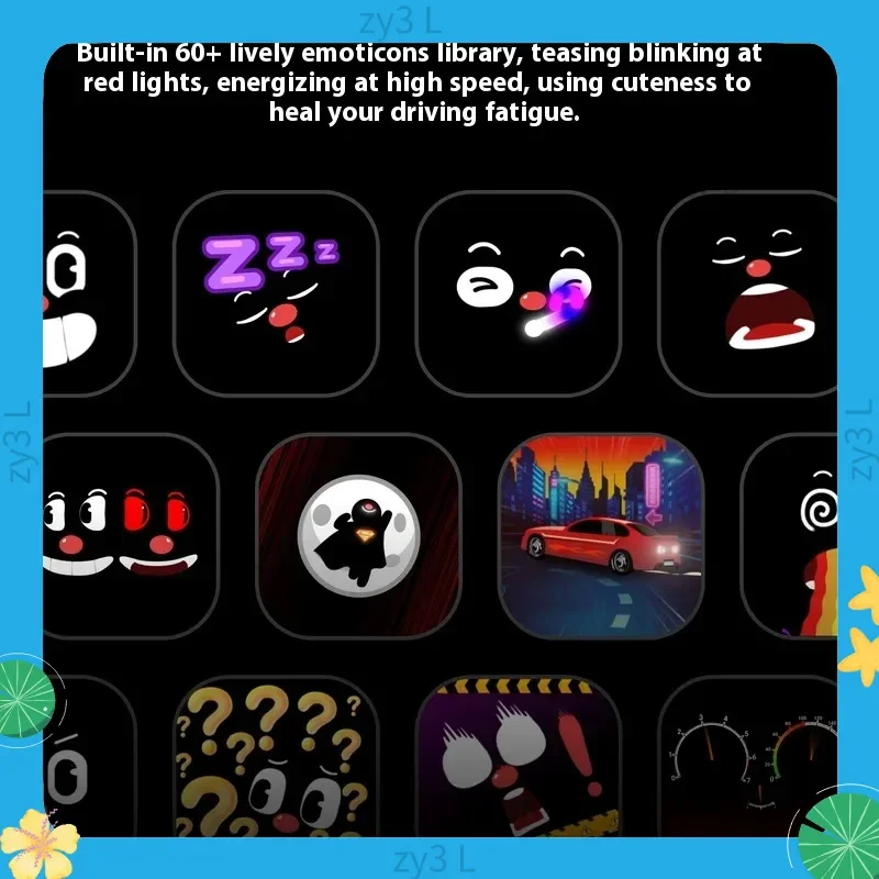 MANGOGO – jouet monté sur voiture, ornements électroniques pour animaux de compagnie, jouets tendance, compagnons, robots intelligents, expressions facia, décorations de voiture