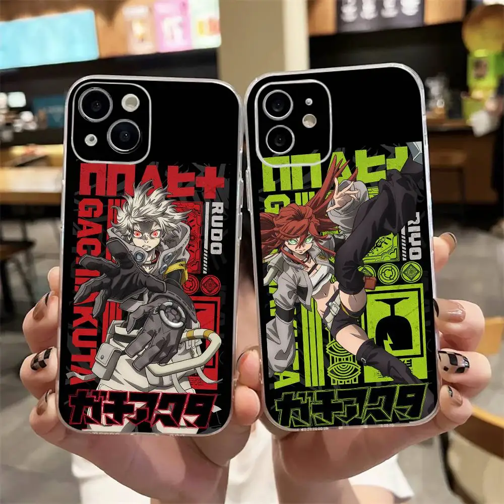 

A-Anime GACHIAKUTA Phone Case For iPhone17,16,15,14,13,12,11 Plus,Pro Max Soft Transparent Cover