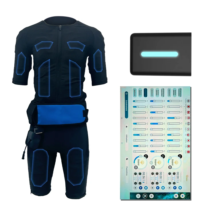 

Full Body Ems Workout At Home Use Electro Stimulation For Muscle Growth Training Machine Fitness Studio Suit