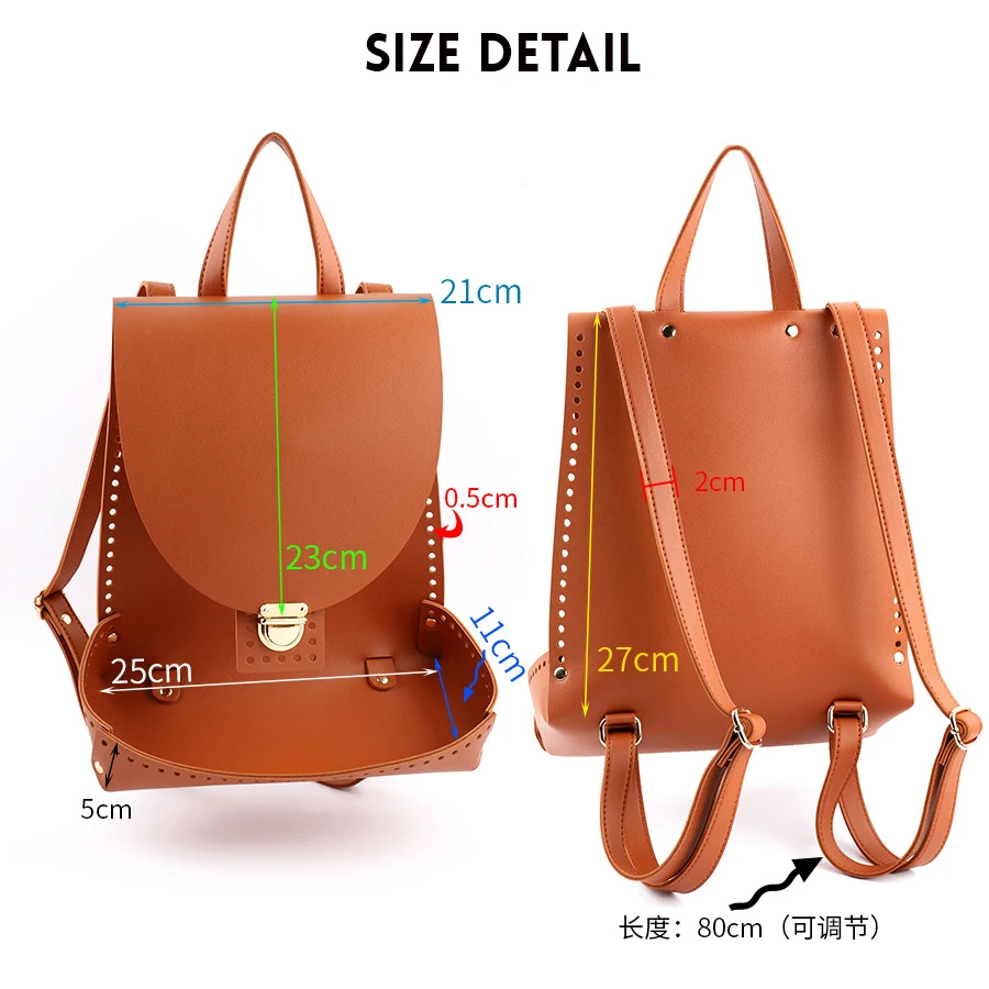 diy手編みバックパックセット-手作りレザーハンドバッグ-ショルダーストラップ-ボトムス-編みバッグ-金具アクセサリー付き-ブラック-ブラウン-コーヒー