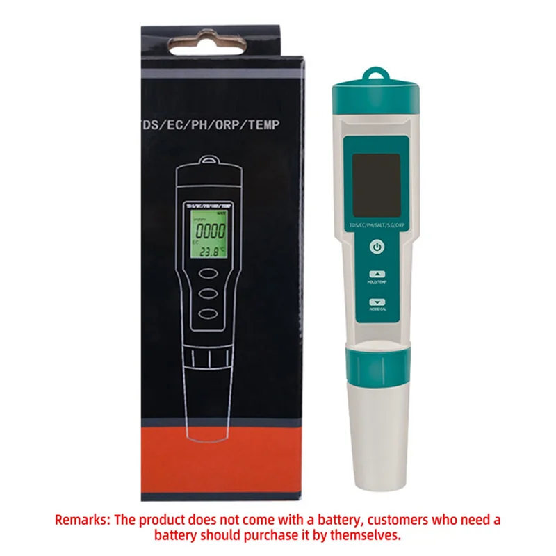 7 in 1 PH/TDS/EC/ORP/Salinity /S.G/Temperature Meter C-600 Water Quality Tester for Drinking Water, Aquariums PH Meter