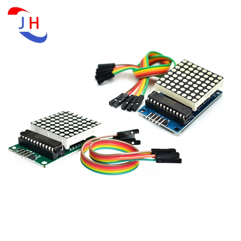 Módulo de matriz Led de puntos MAX7219, módulo de Control de pantalla LED MCU para Arduino, módulo de interfaz de 5V, entrada de salida, cátodo común, 1 Uds.