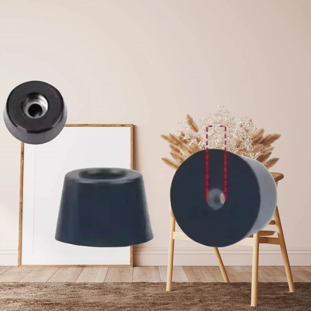 

Black Rubber Feet Chair Floor Protector Non-slip Furniture Feet Table Leg Cover Speaker Cabinet Bottom Funiture Parts P394-415