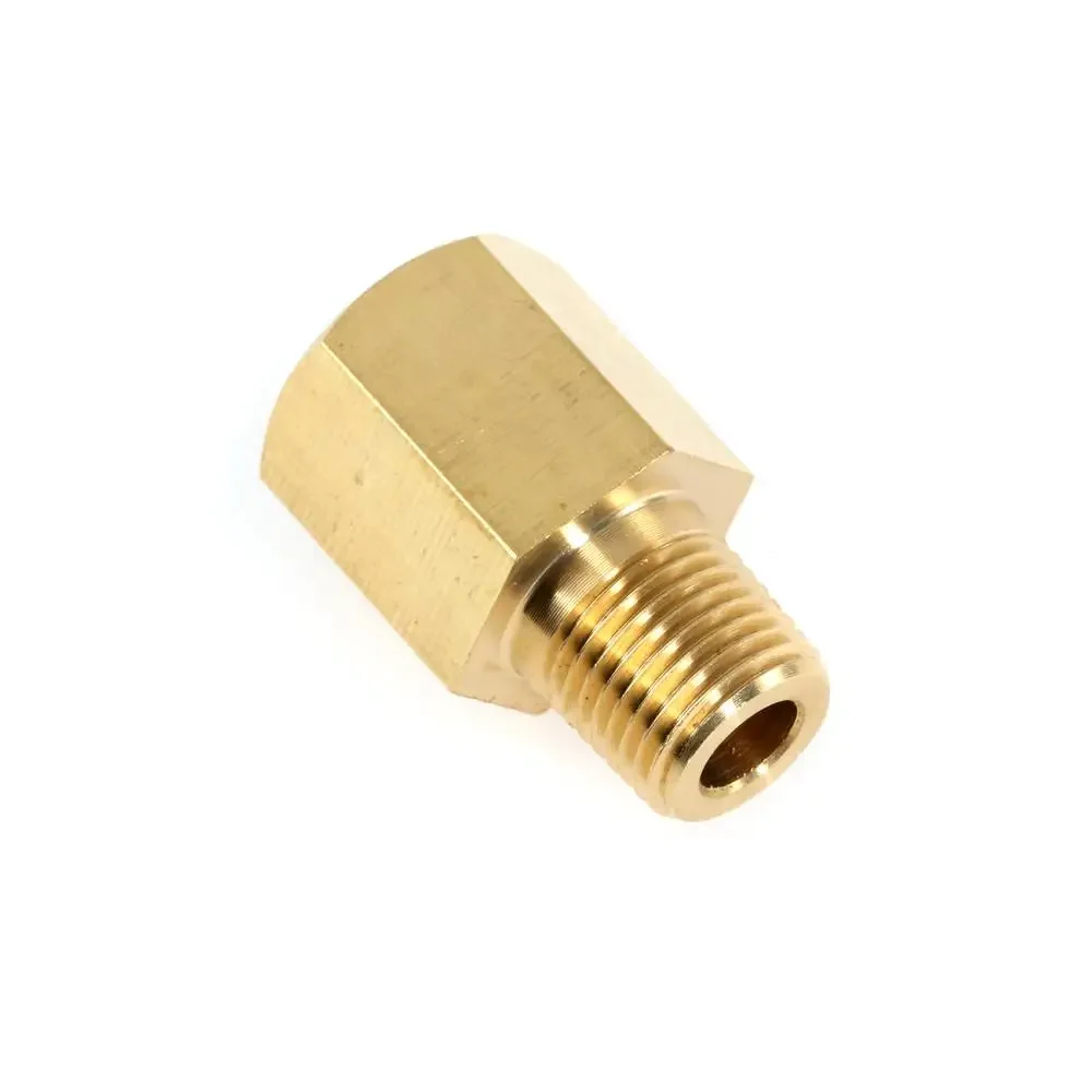 1/8 NPT Female to 1/8 BSPT Male Adapter Gauge Sensor Sender Thread Adapter Reducer Nut for Oil Pressure Sensor Brass Connector