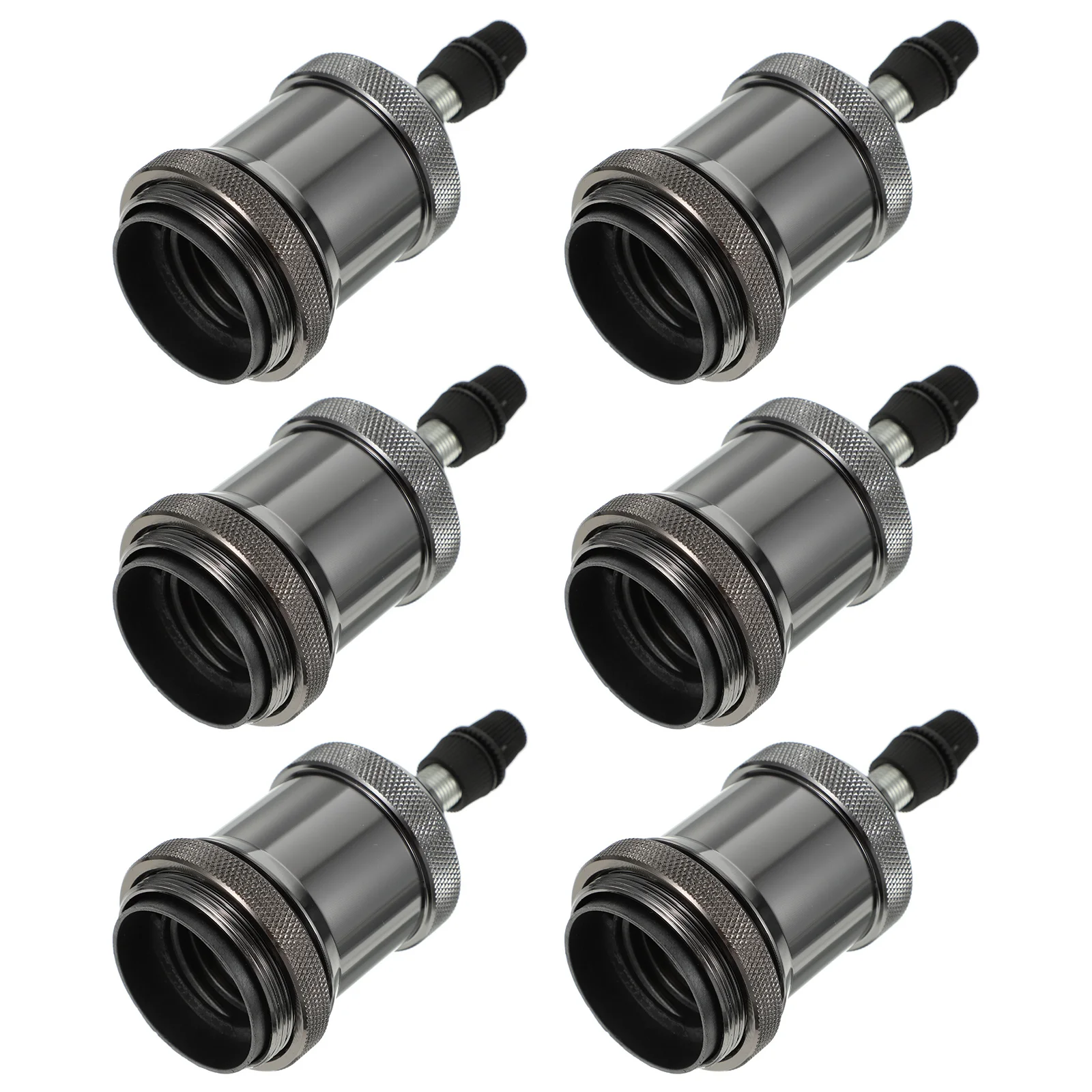 

6Pcs Retro Aluminum Lamp Holders Vintage Light Sockets E27 E26 Bulb Holders for Dining Room Pendant Light Fixtures Kitchen