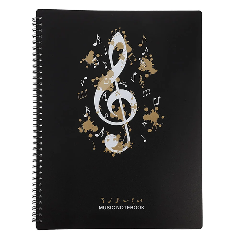 

40-Pages A4 Music Sheet Binder Transparent Insert Reusable Document Organizer For Piano Sheet Music Storage Office
